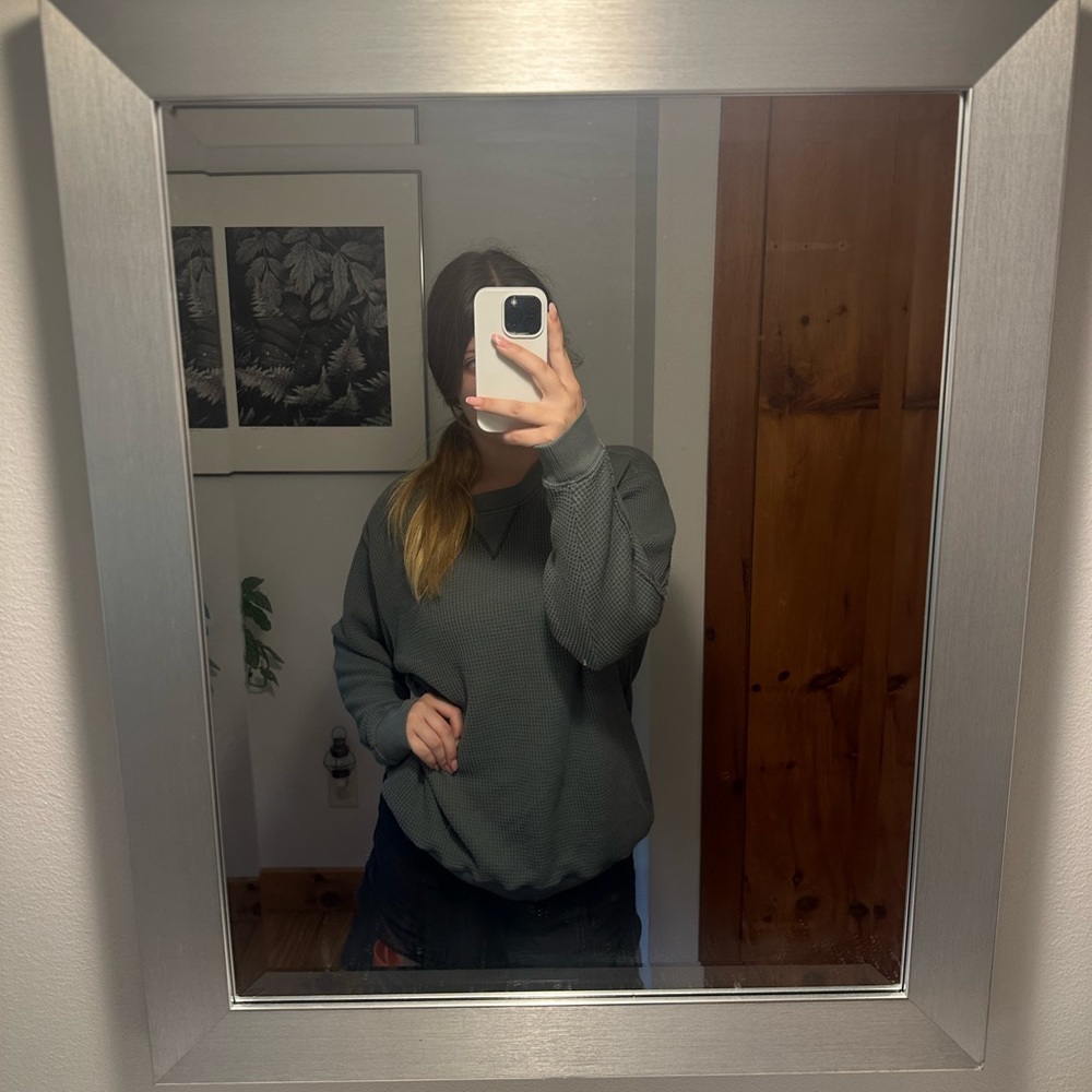 Aerie oversized waffle sweatshirt